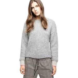 Zadig & Voltaire Dakota Sweater Alpaca Merino Wool Blend Crewneck Gray Sz Small